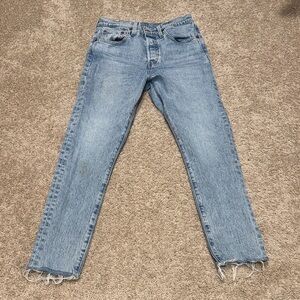 Classic Light Blue Straight Leg Women's Jeans